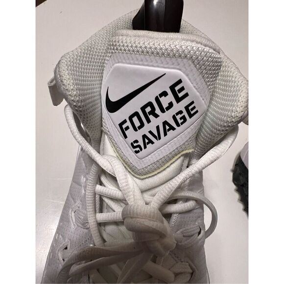 Nike Men\'s 14.5 Force Savage Rubber Football Cleats White Black Swoosh Athletic main image 7